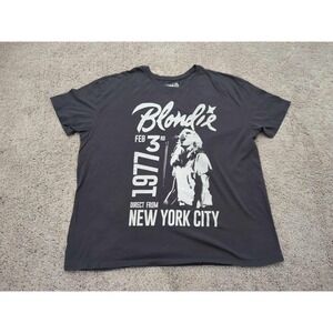 Blondie T Shirt Womens XXL Black Short Sleeve Feb 3rd 1977 New York City